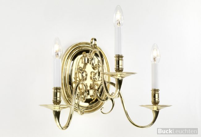 9_10_05-3_-flamischer_barockwandleuchter_3_arme_auf_schwerem,_gegossenem_wandschild_h_ca._19cm_b_ca._46cm__a_ca._31_cm_hochglanz_poliert